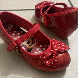 Disney Red Dress Shoes with Polka Dot Bow